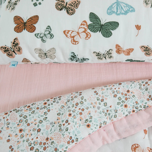 Cotton Muslin Toddler Bedding: Butterflies - DIGS