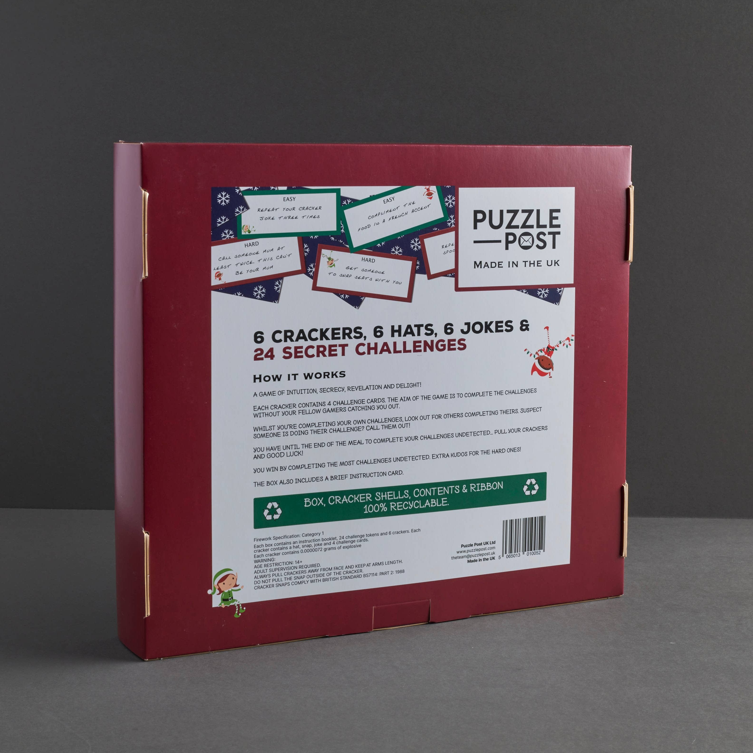 Covert Game Christmas Crackers, Set/6 - DIGS