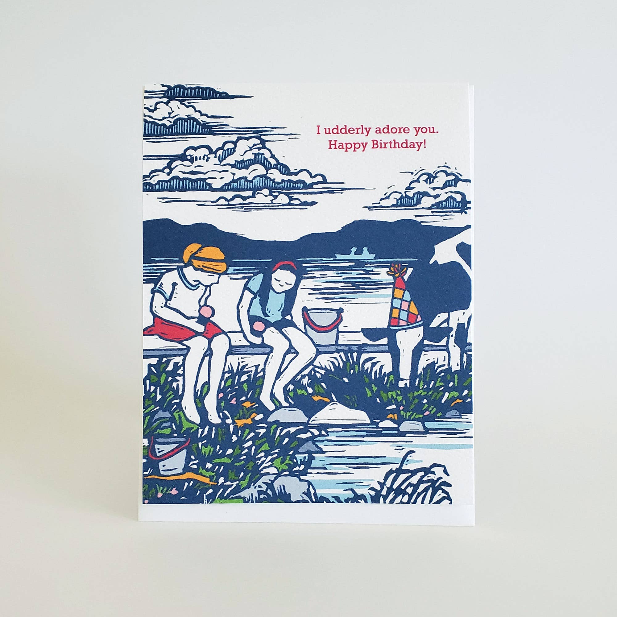 Cow & Ice Cream Birthday Card - DIGS