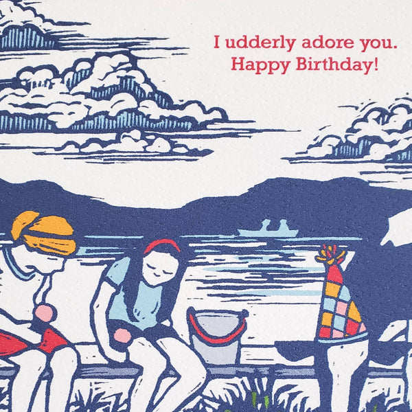 Cow & Ice Cream Birthday Card - DIGS