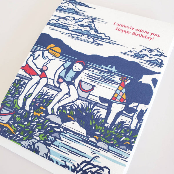 Cow & Ice Cream Birthday Card - DIGS