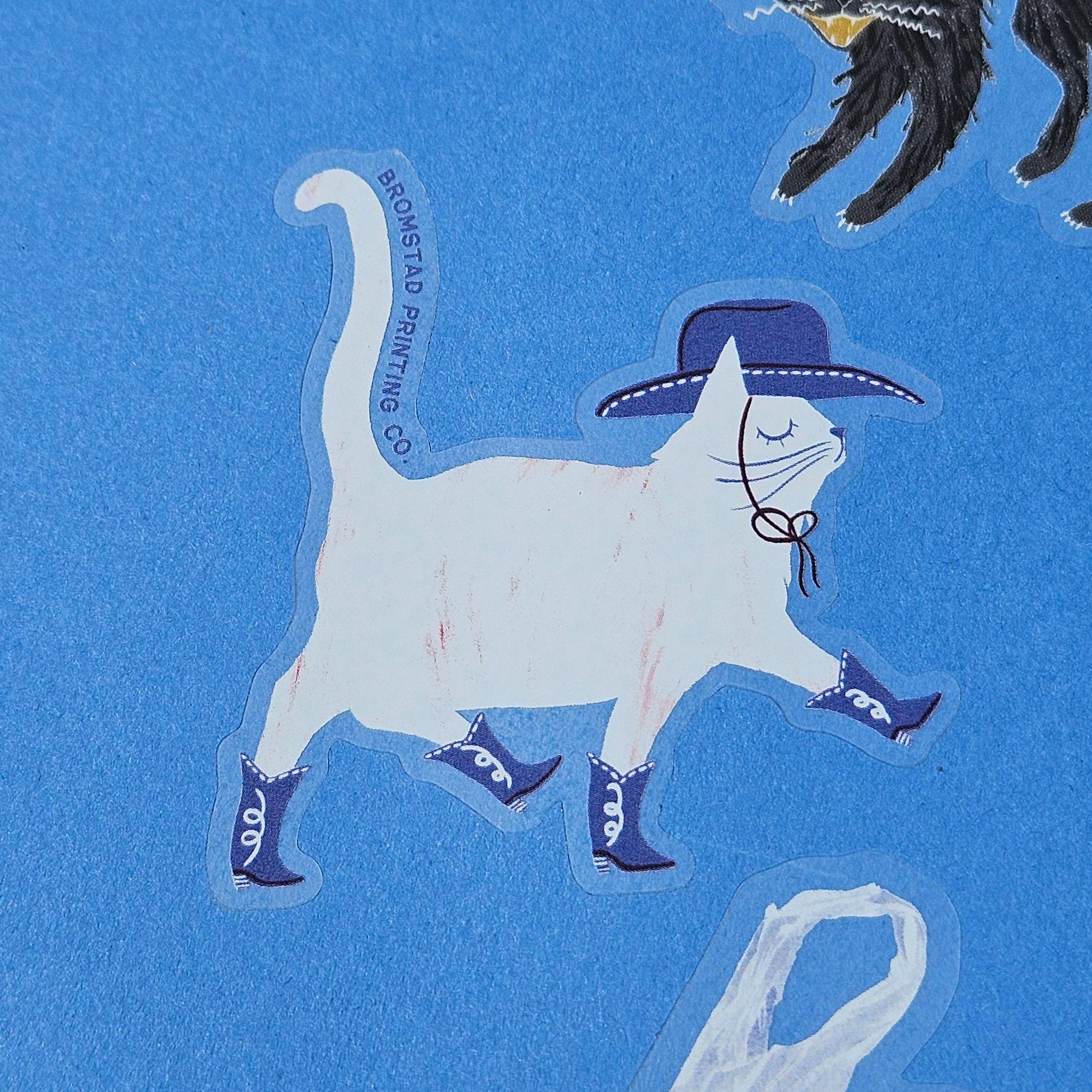 Cowboy Cat Sticker - DIGS