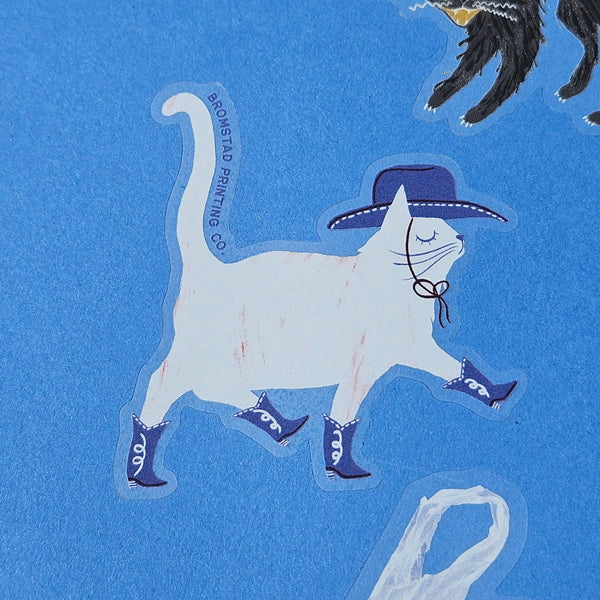Cowboy Cat Sticker - DIGS