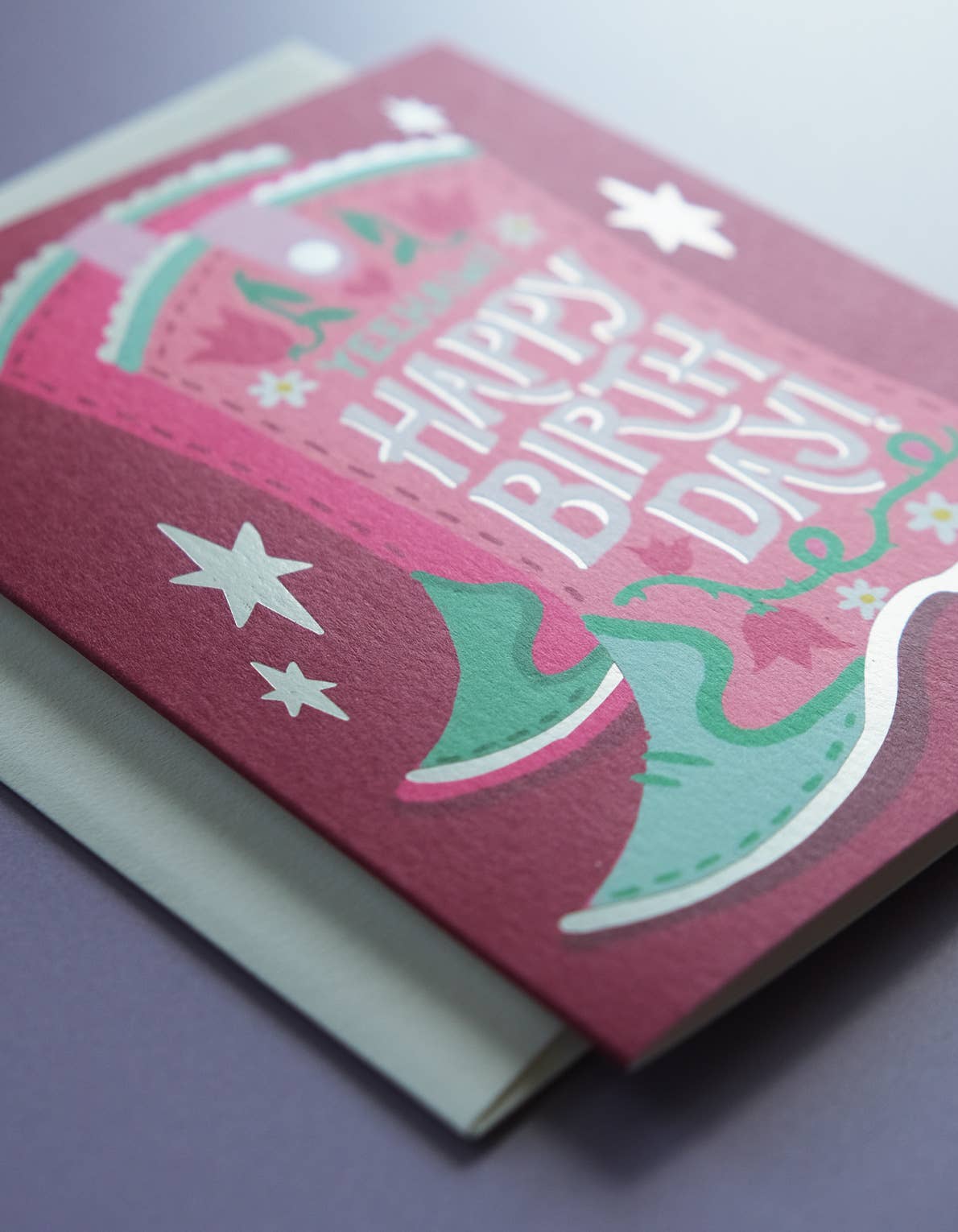 Cowgirl Boot Birthday Card - DIGS