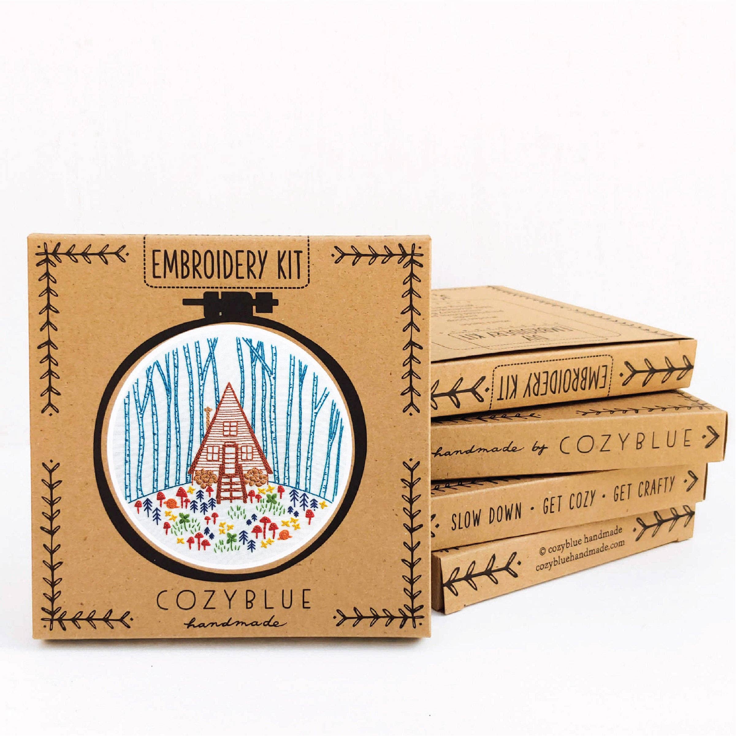 Cozy Cabin Embroidery Kit - DIGS