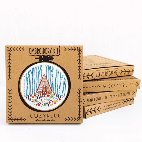 Cozy Cabin Embroidery Kit - DIGS