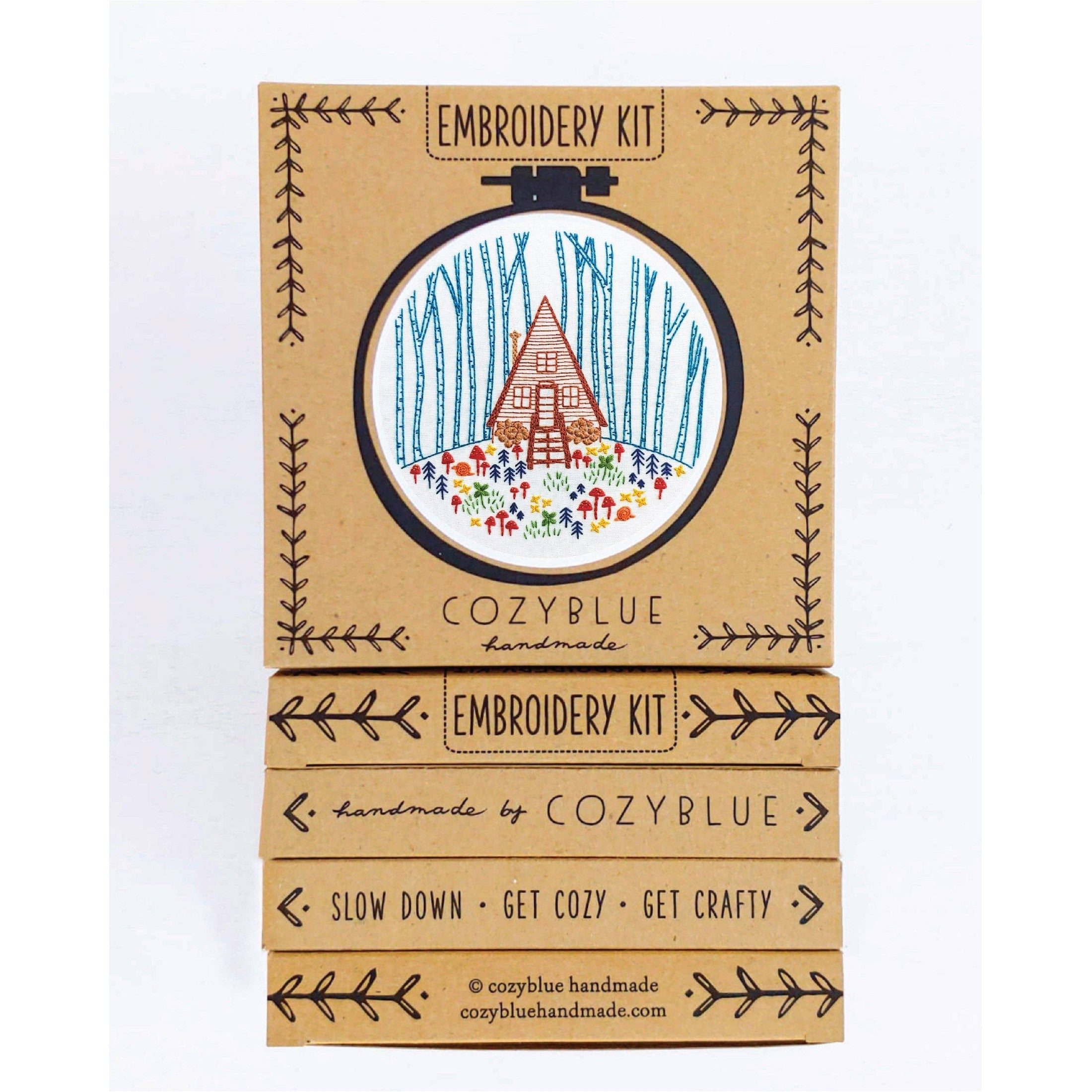 Cozy Cabin Embroidery Kit - DIGS