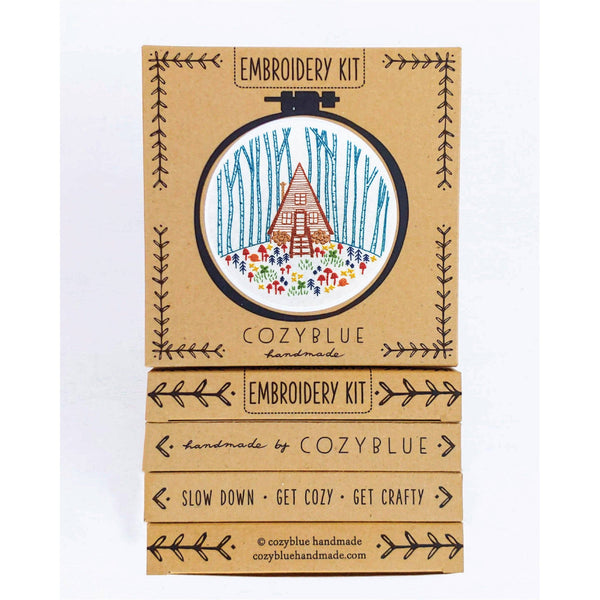 Cozy Cabin Embroidery Kit - DIGS