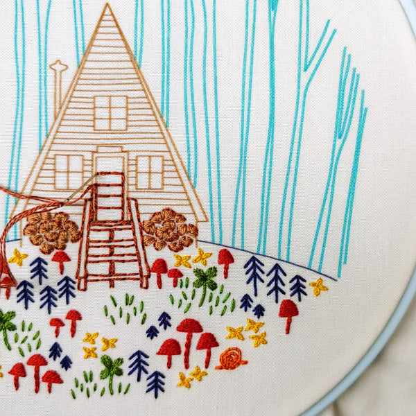 Cozy Cabin Embroidery Kit - DIGS
