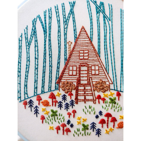 Cozy Cabin Embroidery Kit - DIGS