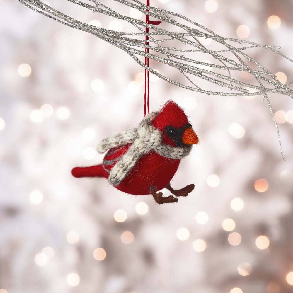 Cozy Cardinal Ornament - DIGS