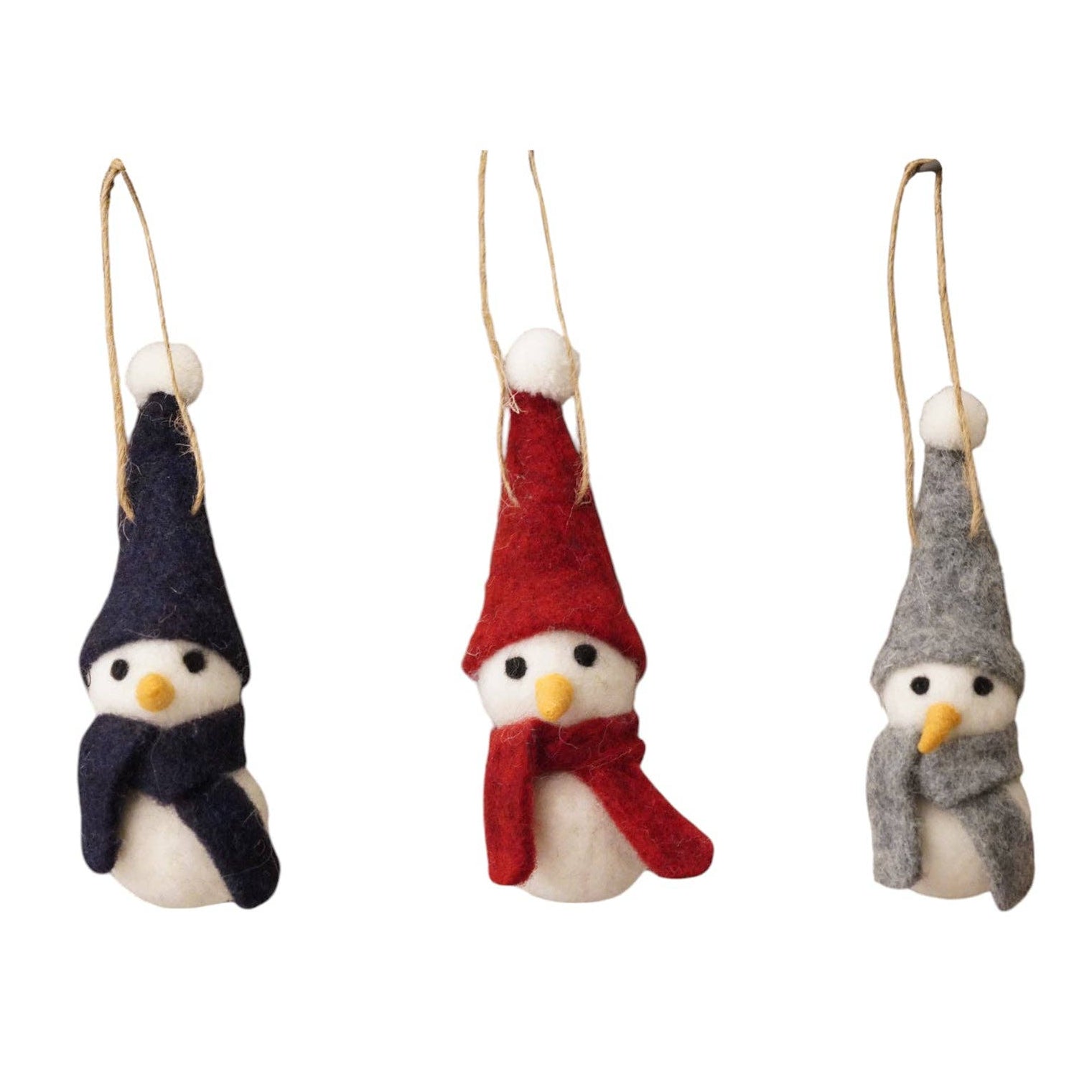 Cozy Felt Snowman Ornaments - DIGS