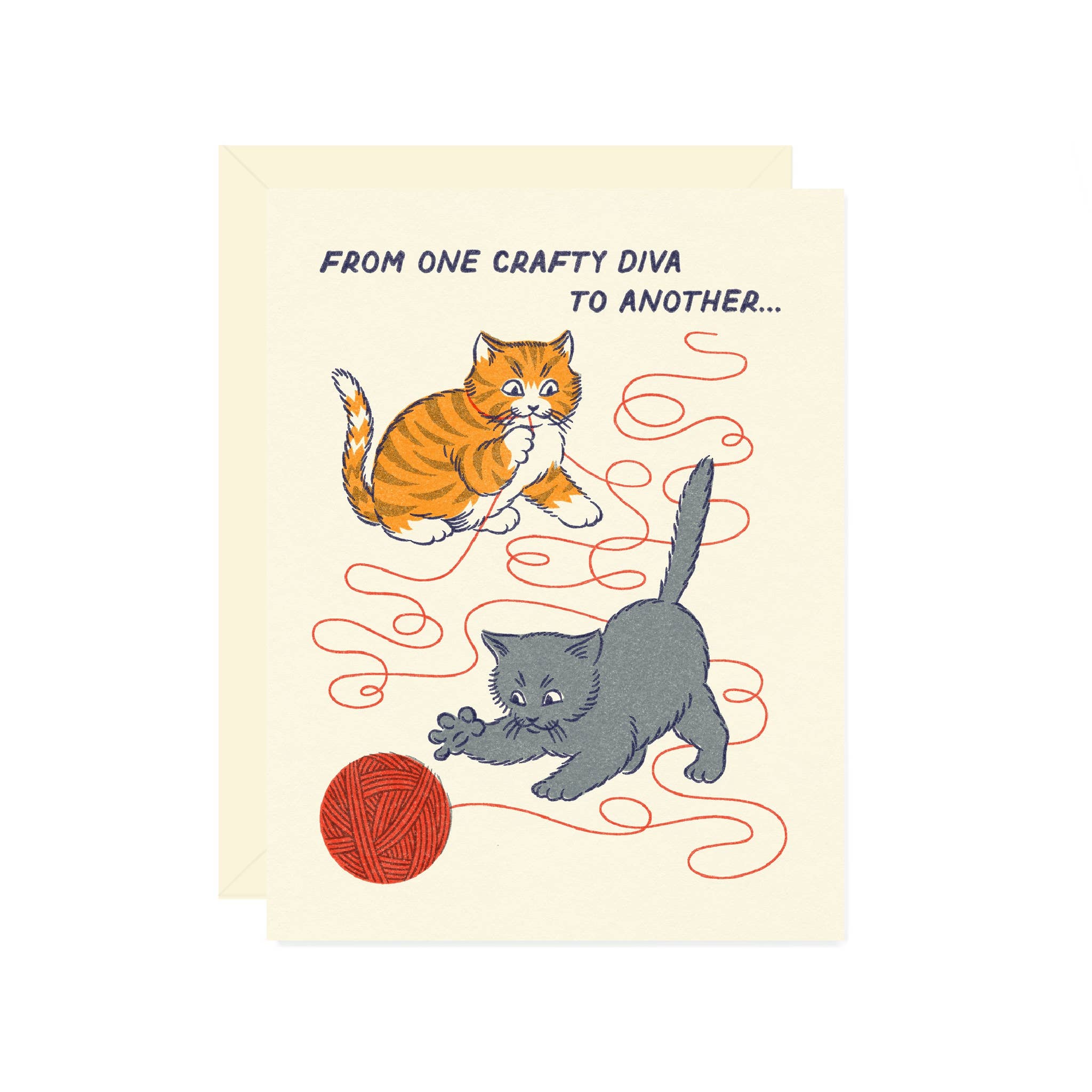 Crafty Cats Greeting Card - DIGS