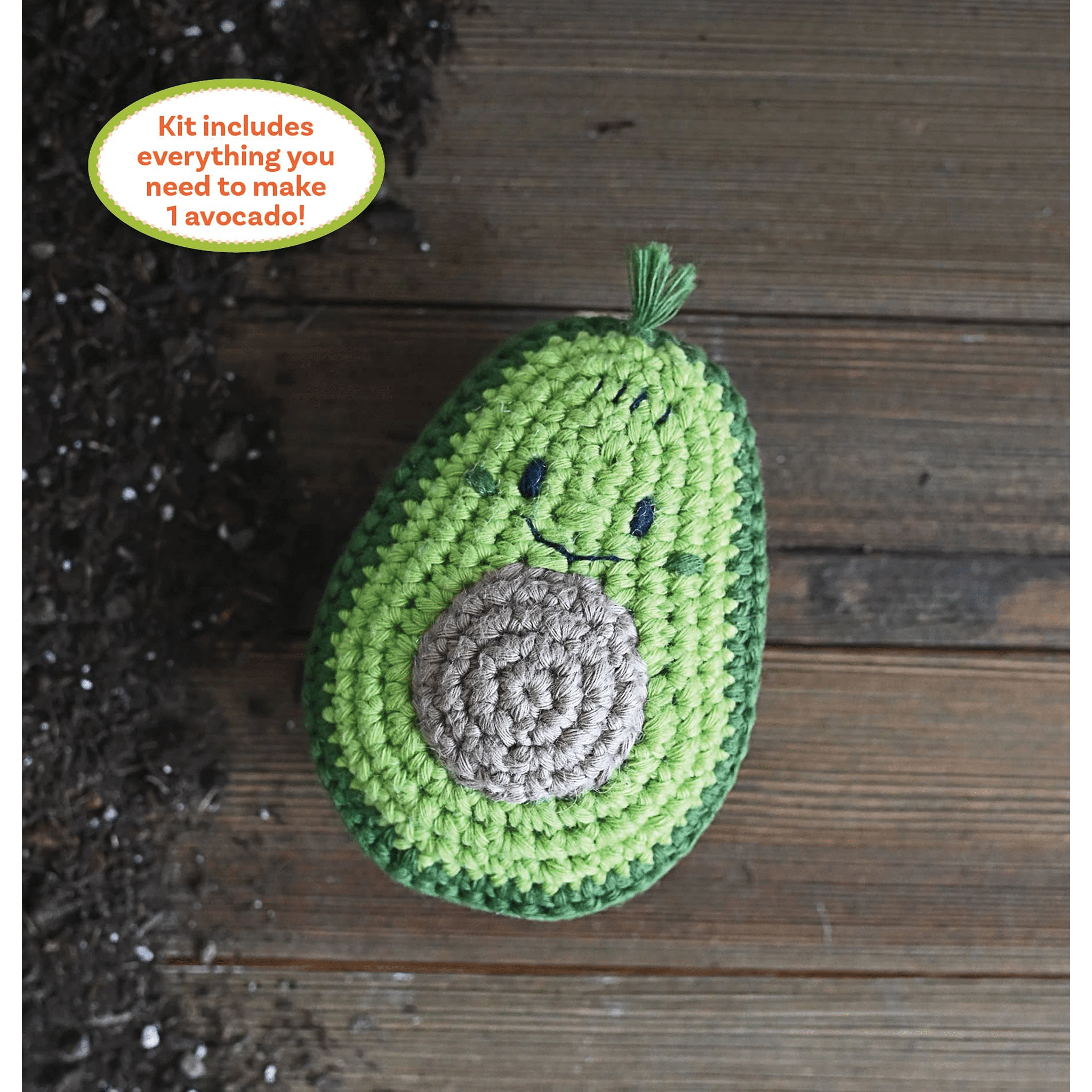 Crochet Your Veggies Avocado Amigurumi Kit - DIGS
