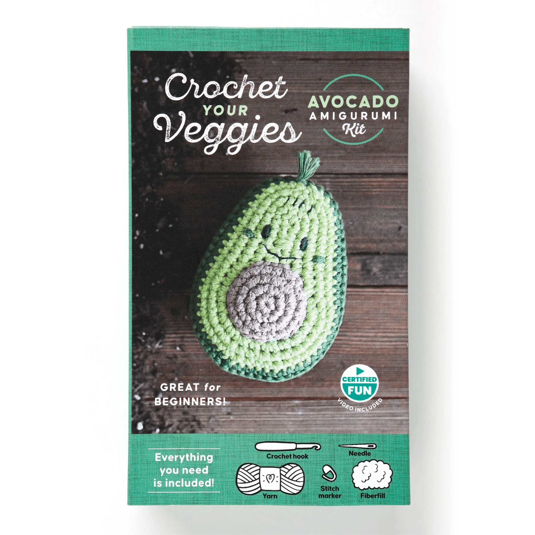 Crochet Your Veggies Avocado Amigurumi Kit - DIGS