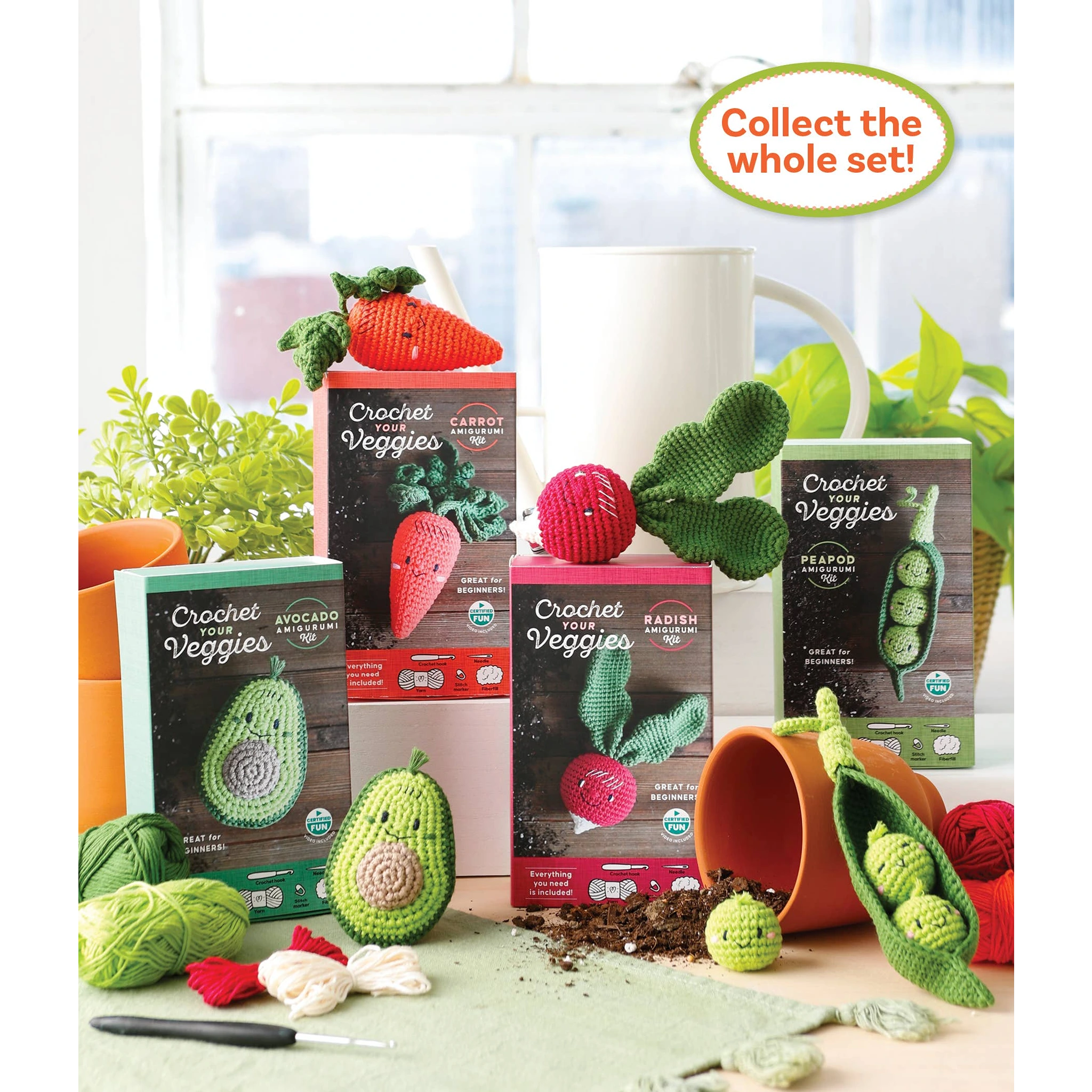 Crochet Your Veggies Avocado Amigurumi Kit - DIGS