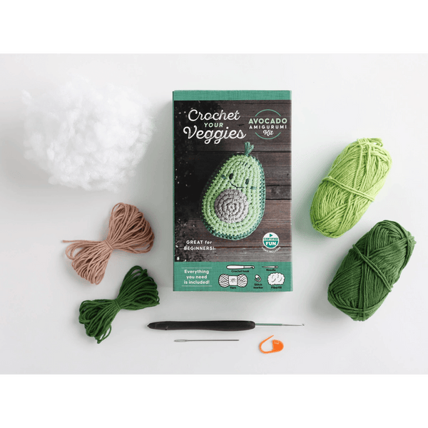 Crochet Your Veggies Avocado Amigurumi Kit - DIGS