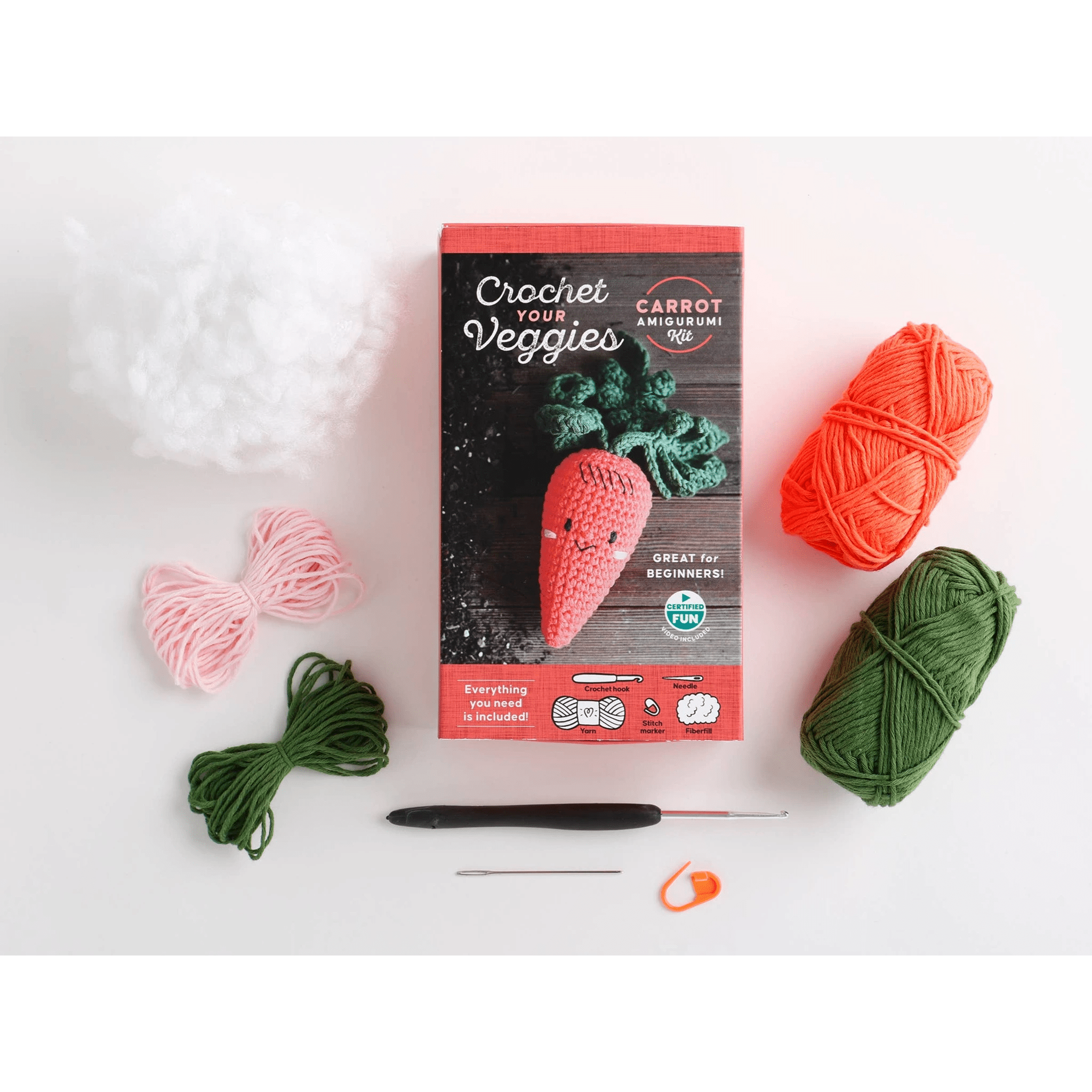 Crochet Your Veggies Carrot Amigurumi Kit - DIGS