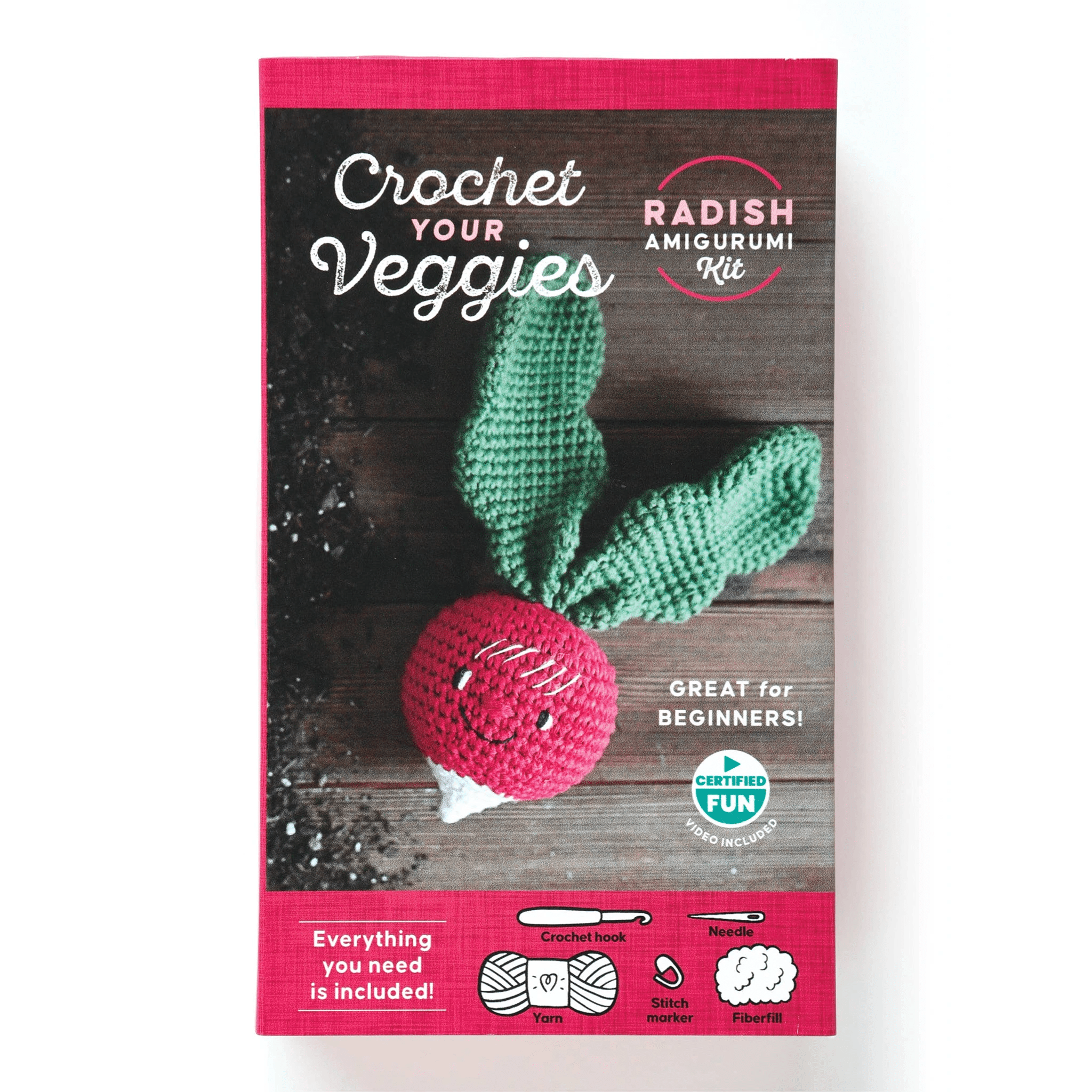 Crochet Your Veggies Radish Amigurumi Kit - DIGS