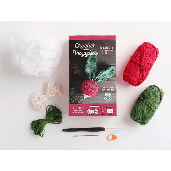 Crochet Your Veggies Radish Amigurumi Kit - DIGS