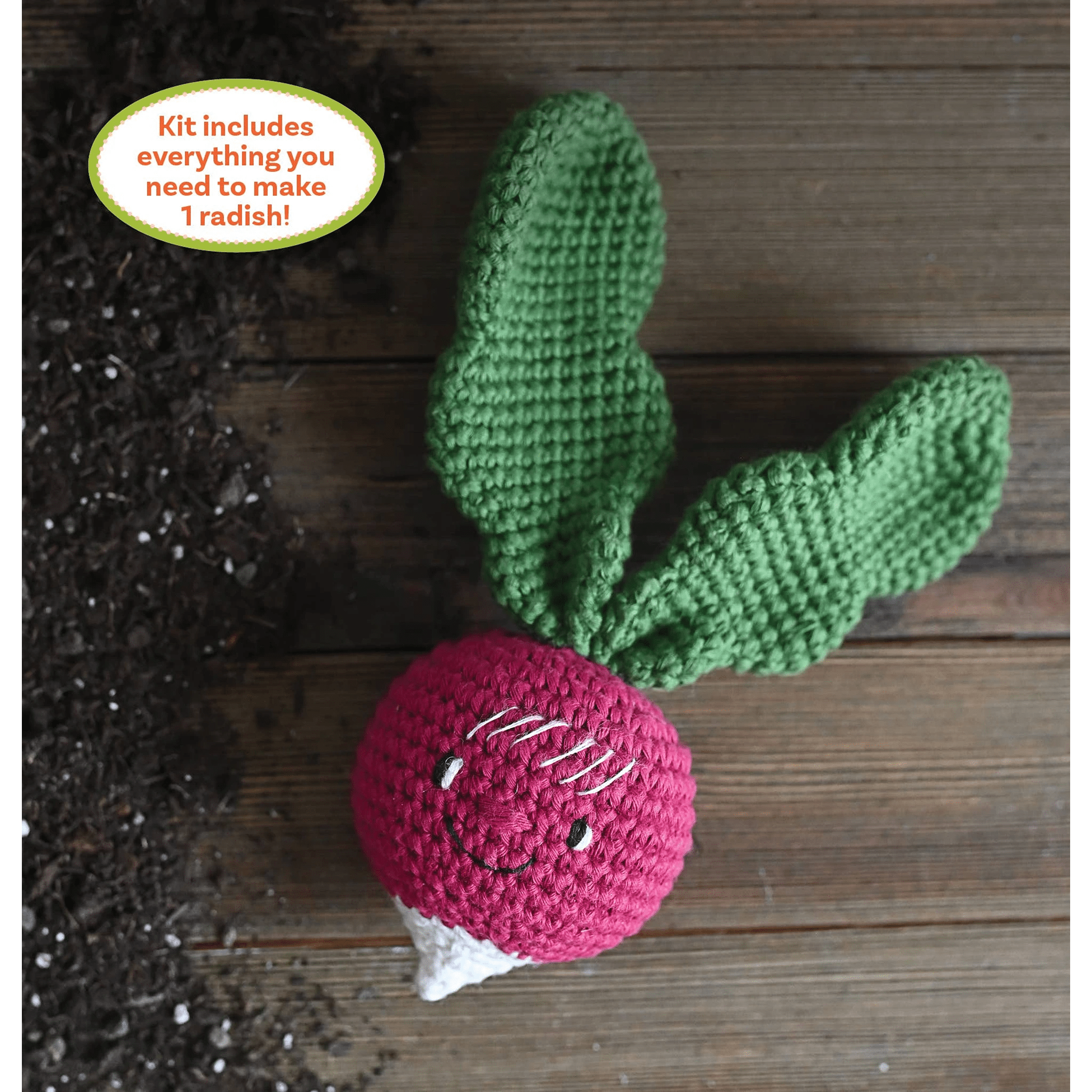Crochet Your Veggies Radish Amigurumi Kit - DIGS
