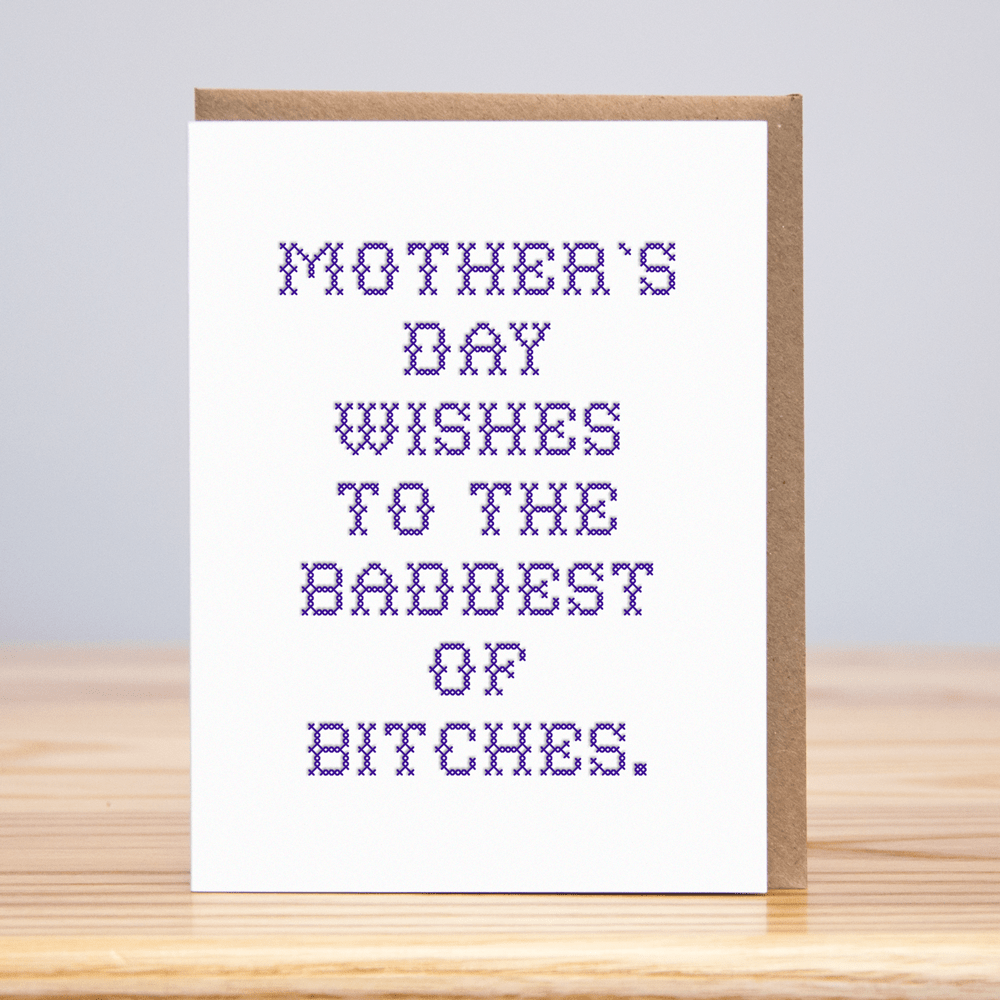 Cross Stitch Wishes Mother's Day Card - DIGS