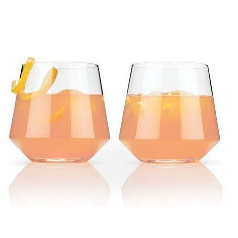 Crystal Angled Cocktail Tumblers Set/2 - DIGS