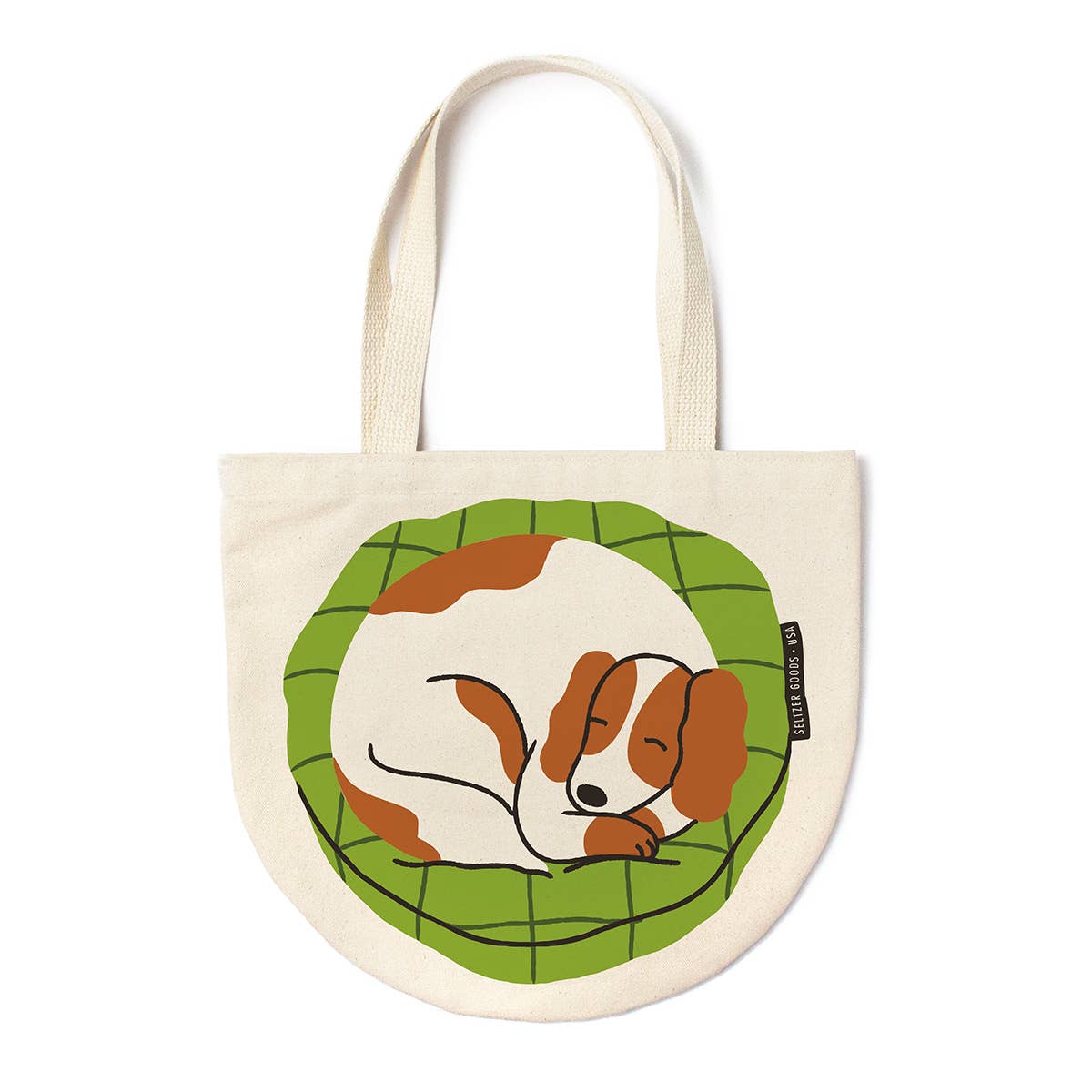 Curled Dog Round Tote - DIGS