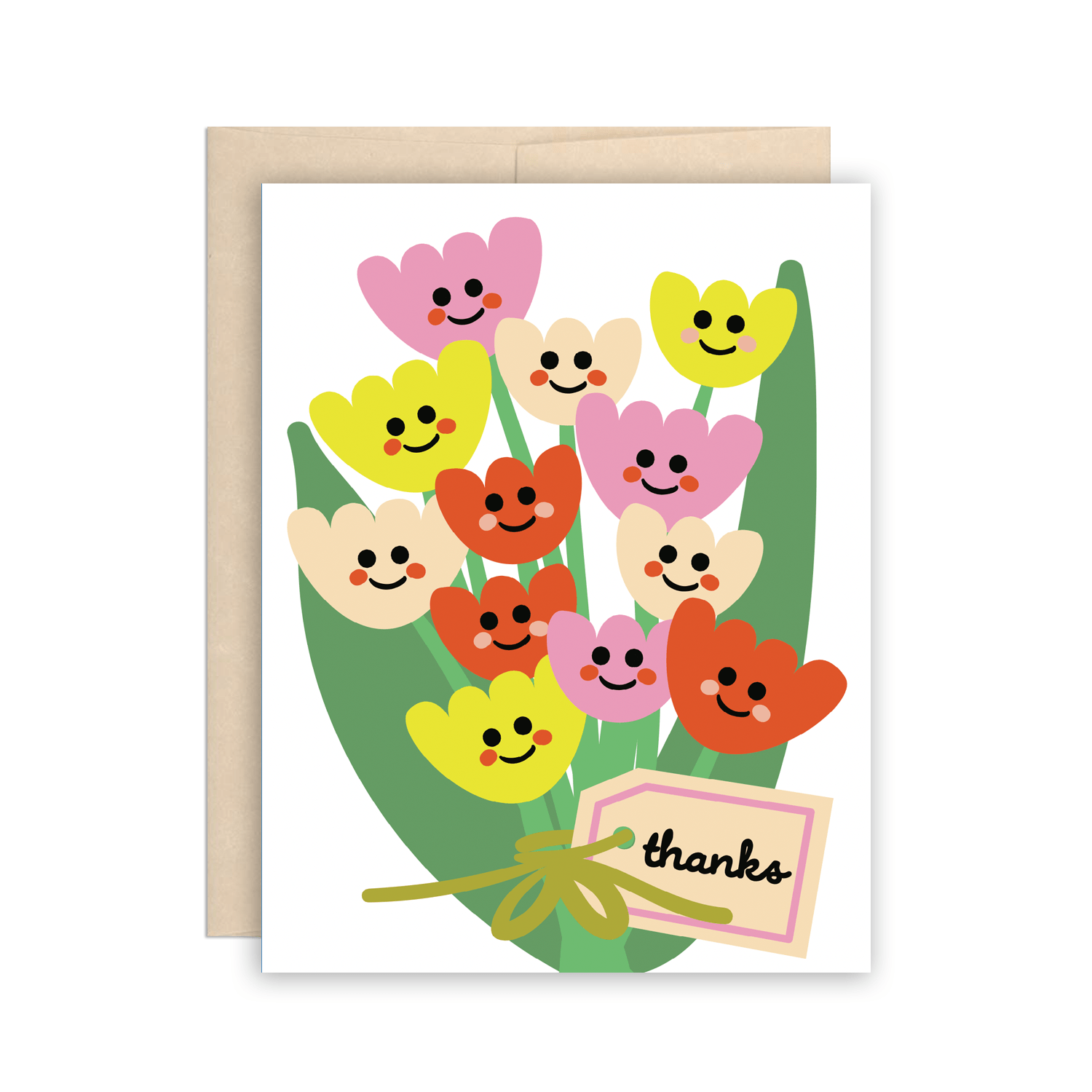 Cute Tulips Bouquet Card - DIGS