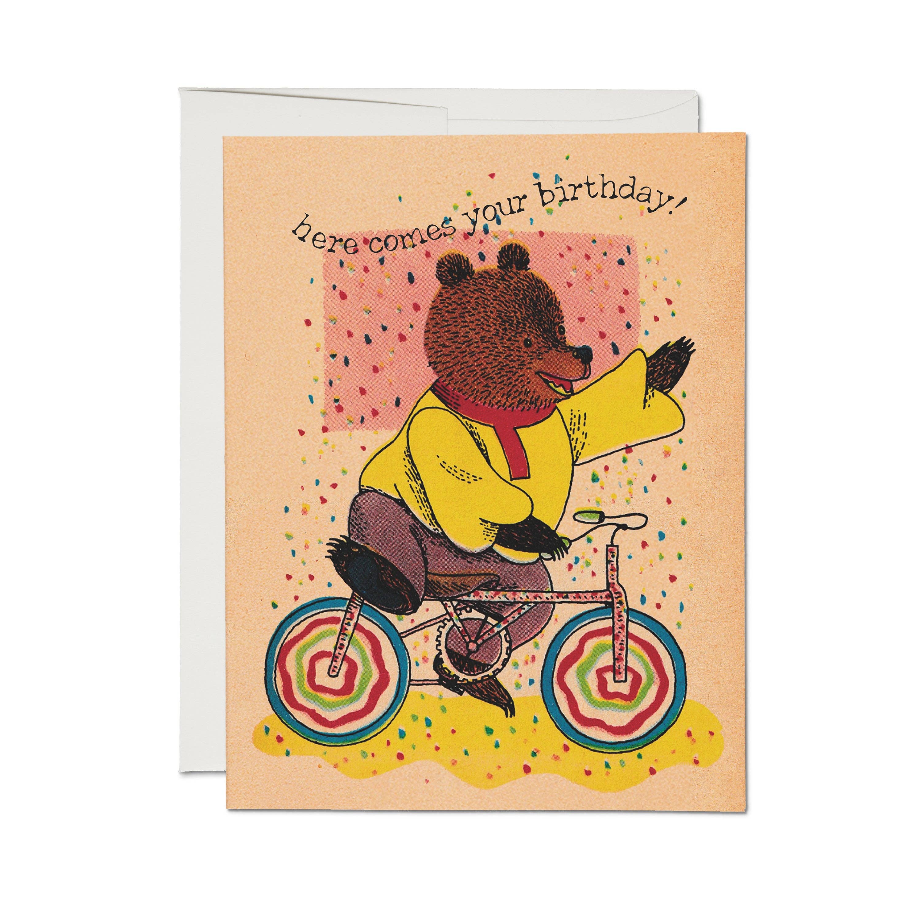 Cycling Bear Birthday Card - DIGS