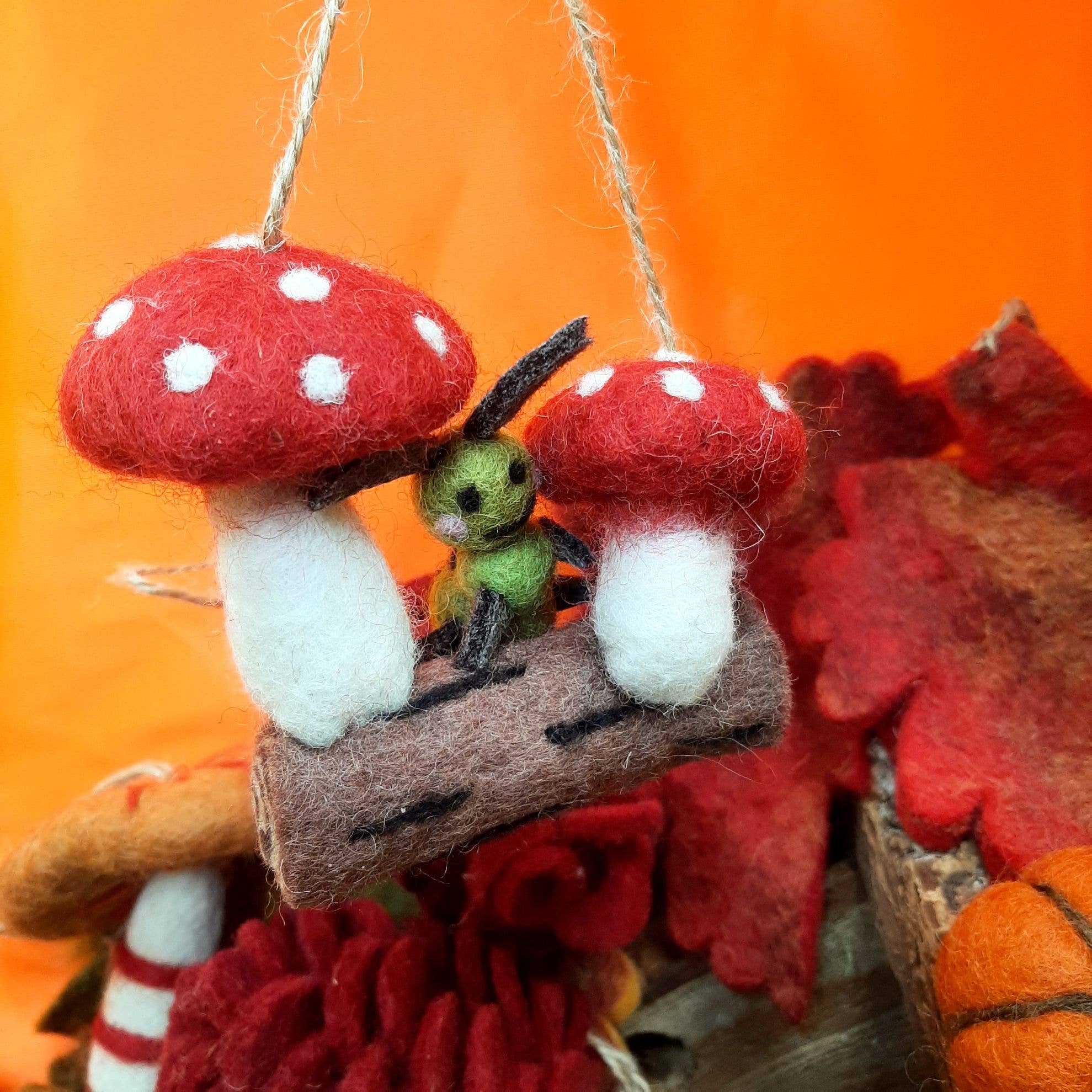 Woodland Caterpillar Felt Ornament