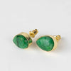 Ansoo Stud Earrings - Green