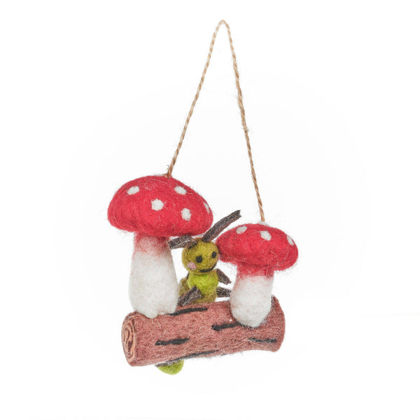 Woodland Caterpillar Felt Ornament