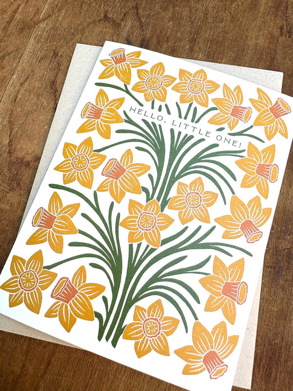 Daffodils Little One Baby Card - DIGS