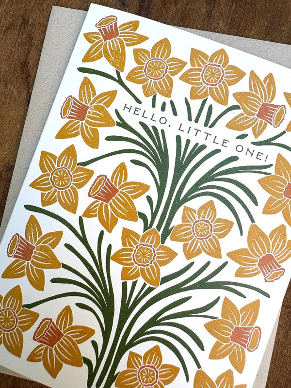 Daffodils Little One Baby Card - DIGS