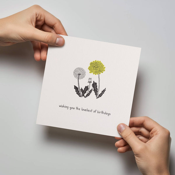 Dandelion Loveliest Birthday Card - DIGS