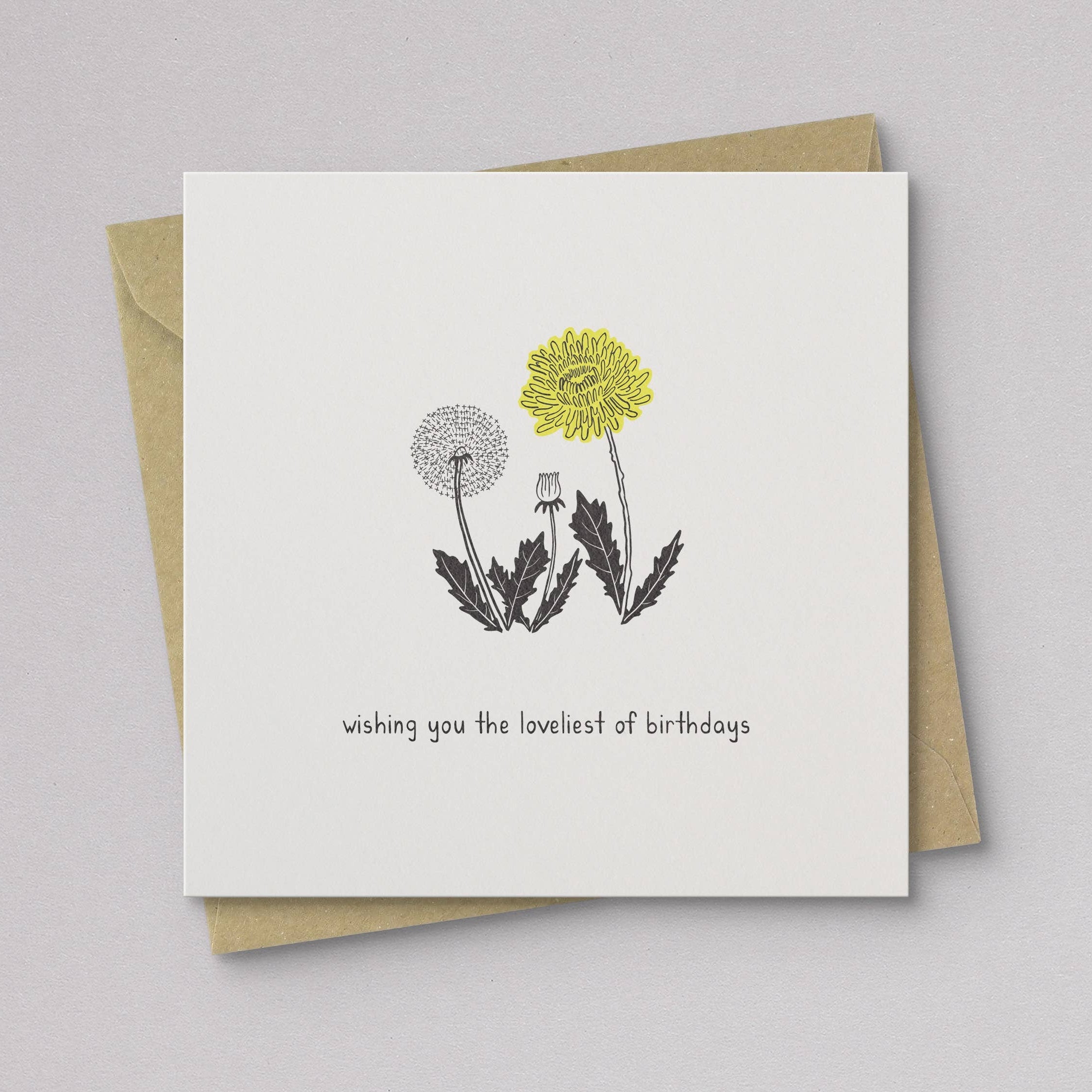 Dandelion Loveliest Birthday Card - DIGS