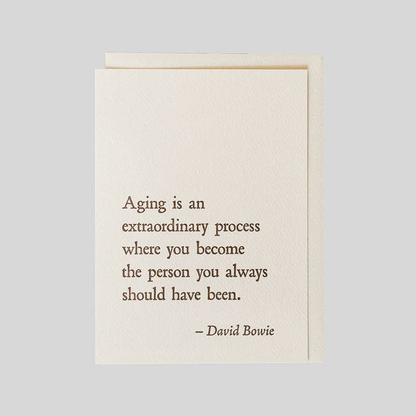 David Bowie Aging Card - DIGS