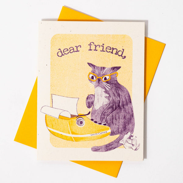 Dear Friend Typewriter Card - DIGS