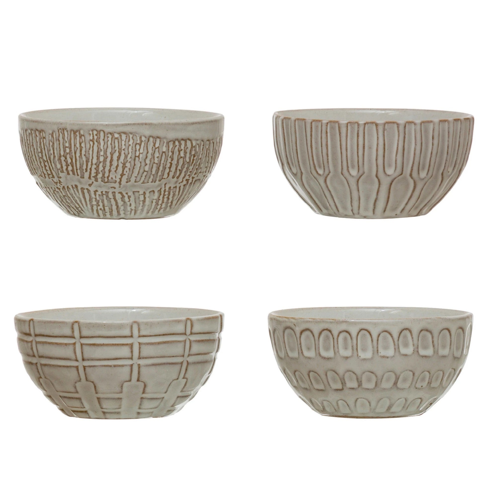 Debossed Stoneware Bowls - DIGS
