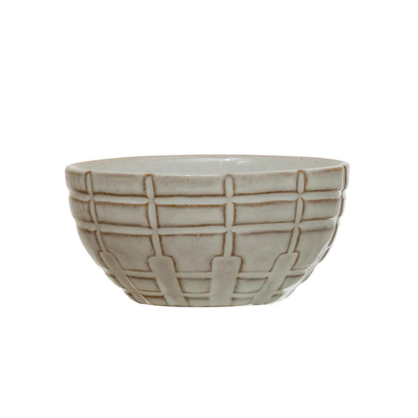 Debossed Stoneware Bowls - DIGS