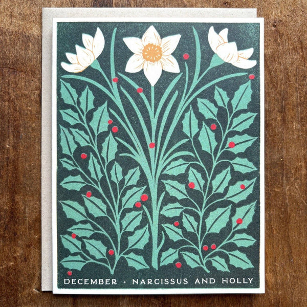 December Month Flowers Card - DIGS