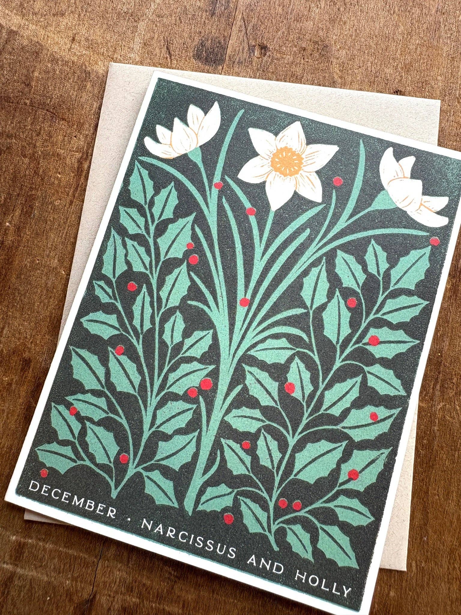 December Month Flowers Card - DIGS
