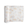 Deluxe Bamboo Muslin Swaddle: Rainbows & Raindrops - DIGS