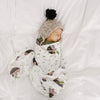 Deluxe Muslin Swaddle 2 Pack: Charcoal + Hedgehog - DIGS