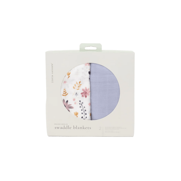 Deluxe Muslin Swaddle 2 Pack: Fairy Garden + Lavender - DIGS