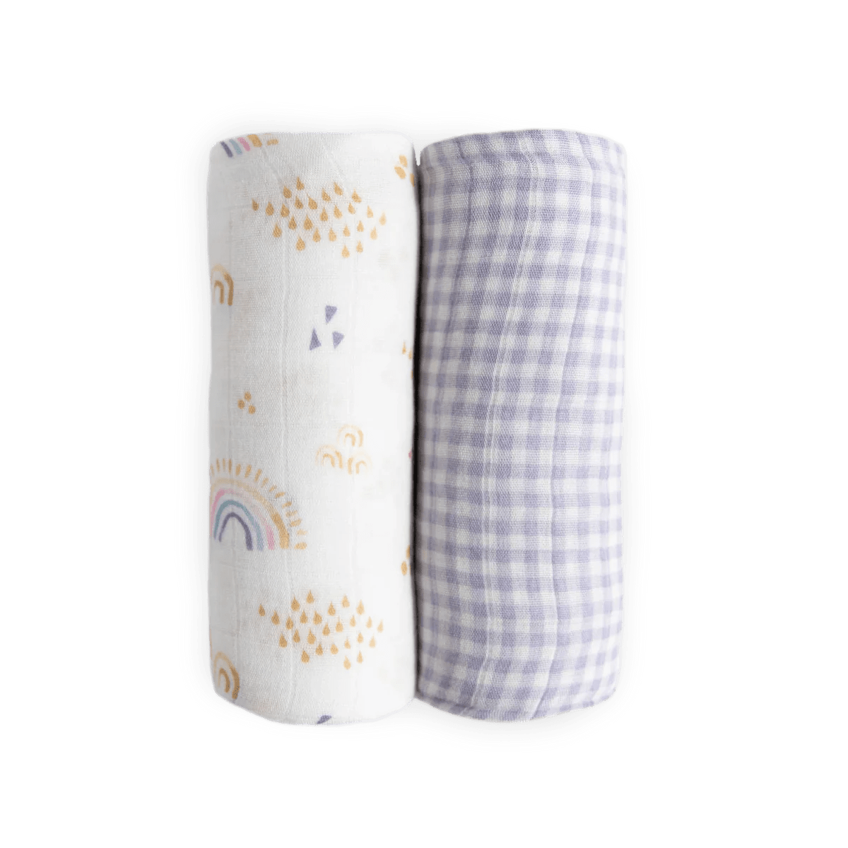 Deluxe Muslin Swaddle 2 Pack: Rainbow + Gingham - DIGS