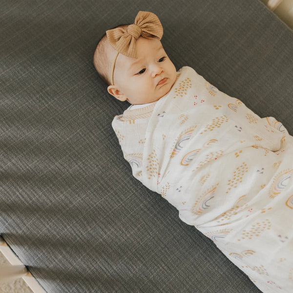 Deluxe Muslin Swaddle 2 Pack: Rainbow + Gingham - DIGS