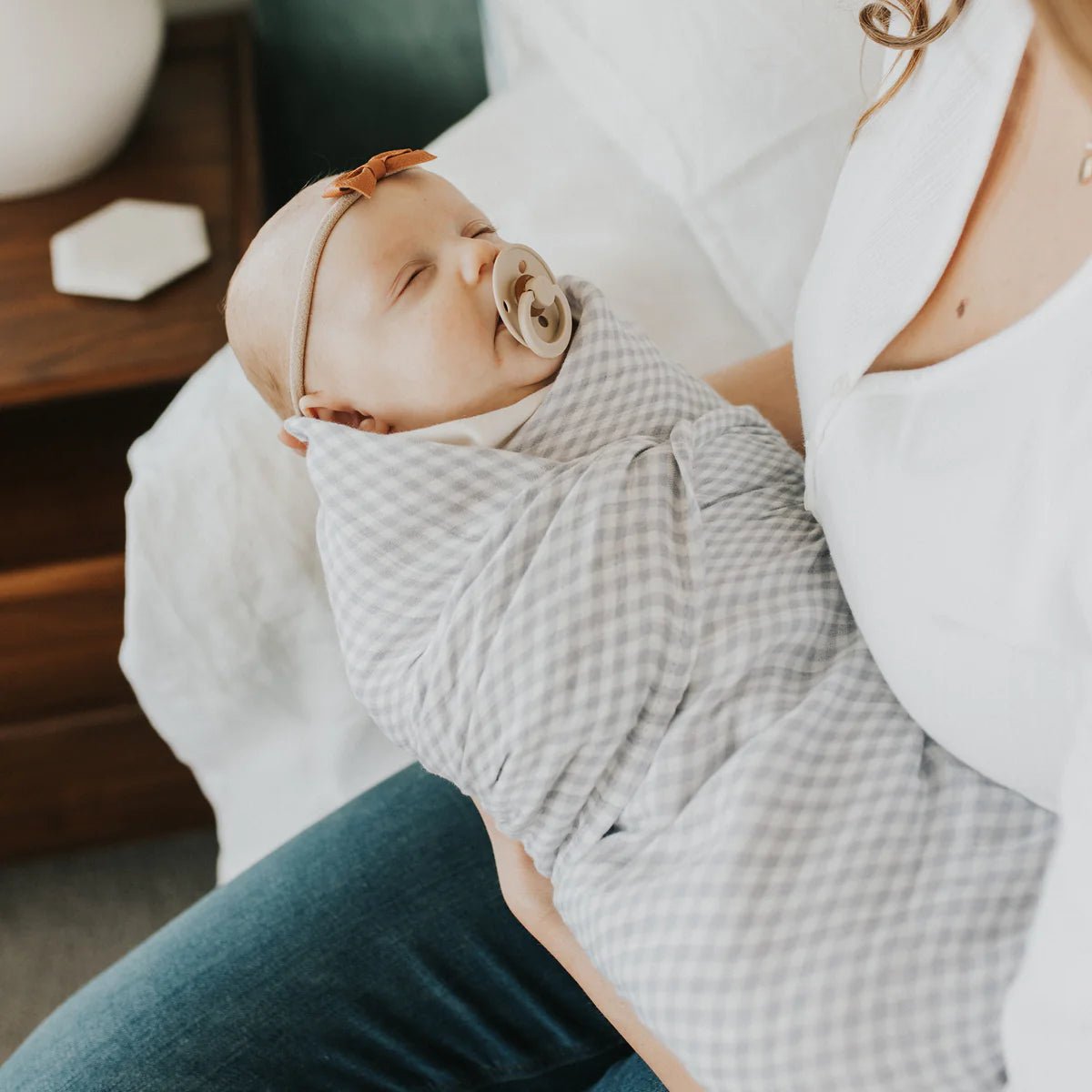 Deluxe Muslin Swaddle 2 Pack: Rainbow + Gingham - DIGS