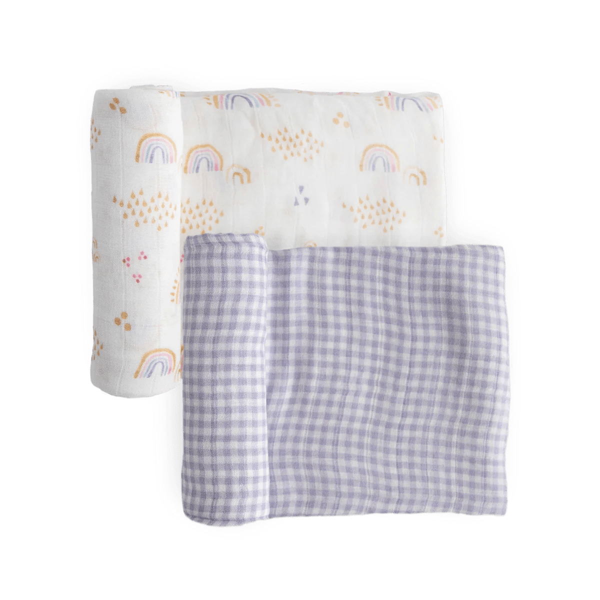 Deluxe Muslin Swaddle 2 Pack: Rainbow + Gingham - DIGS